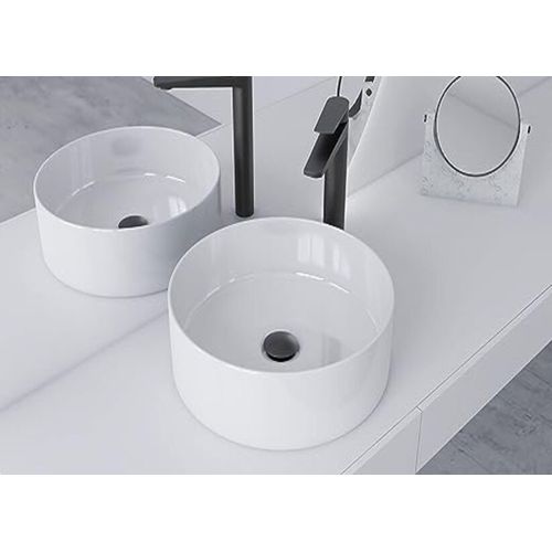Bonde De Lavabo, Vasque, Evier Universelle Noir Avec Trop Plein, Bonde Pop Up (push-up) Automatique
