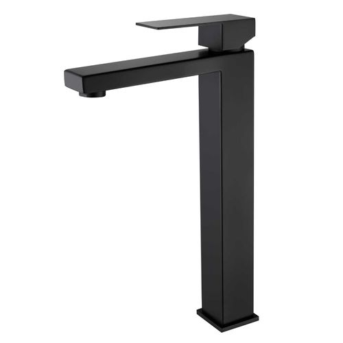 Grand Mitigeur, Robinet De Lavabo Pour Salle De Bain Réhaussé Carré (noir)