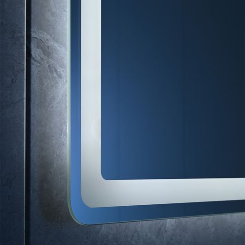 Miroir Salle De Bain LED 120x60cm Anti Buée Avec LED 3 Couleurs Et Loupe X3 Lb-3612
