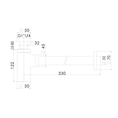 Siphon De Lavabo Design Universel 1 1/4 X 32mm,syphon Réglable, Anti Odeur (doré)