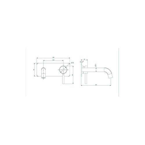 Robinet, Mitigeur De Lavabo Encastré Rond Design Cuivré Pour Sallle De Bain