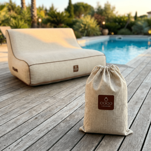Canapé De Jardin Gonflable Alizé Collection Aloha - Blanc Cassé