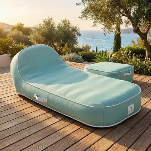 Transat Gonflable Palma Collection Soge - Vert D'eau