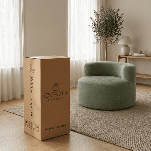 Fauteuil De Salon Compressé Milo 1 Place - Sauge