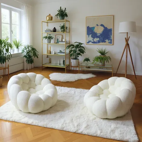 Fauteuil De Salon Compressé Cocoon 1 Place - Blanc