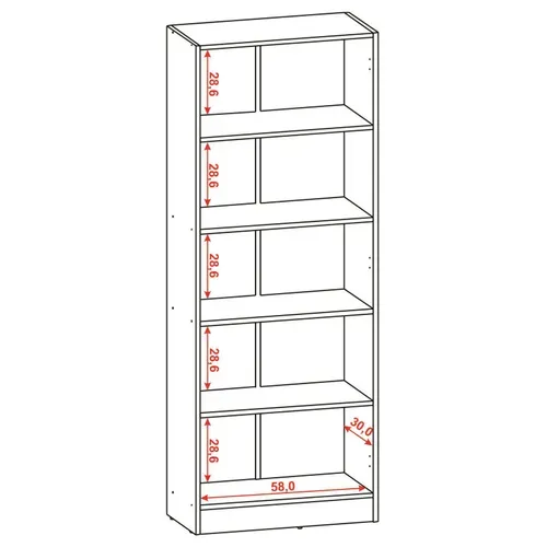 Armoire 2 Portes Blanche Mutifonctions 5 Niches L 61 H 160.6 P 31.8 Cm