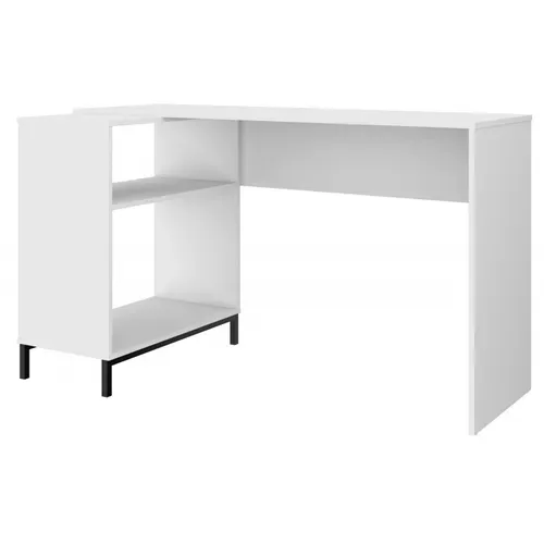 Bureau D'angle Blanc Et Meuble De Rangement 2 Niches