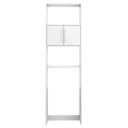 Armoire Wc 2 Portes Blanches 182 Cm 4 Niches
