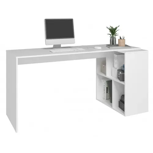 Bureau Et Rayonnage Blanc 4 Niches Office