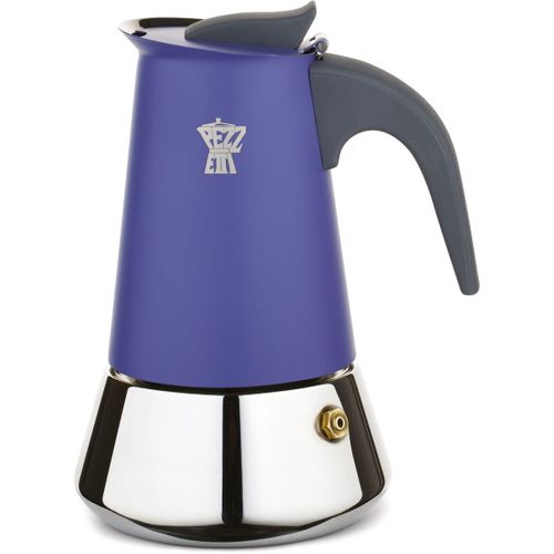 Cafetière Moka Inox 10 Tasses Steelexpress - Bleu Indigo Induction
