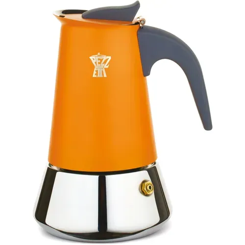 Cafetiere Italienne - Steelexpress - Acier Inoxydable - 4 Tasses - Tous Feux Dont Induction - Orang