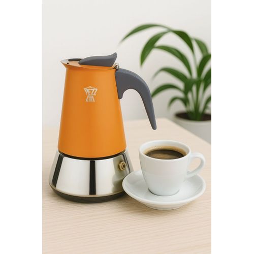 Cafetière Moka 6 Tasses Inox - Compatible Induction, Poignée Thermorésistante