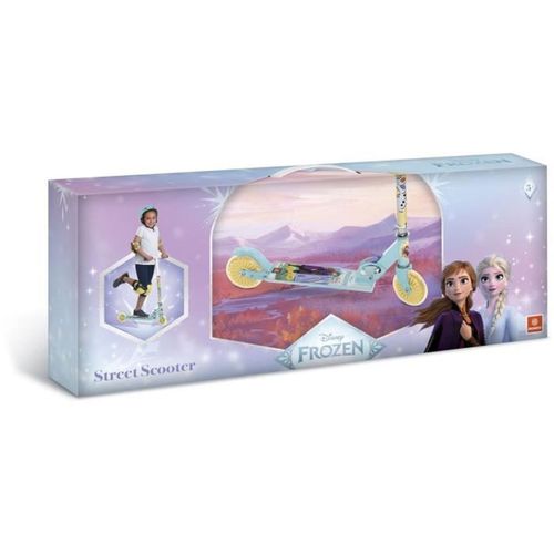 Trottinette Pliable 2 Roues La Reine Des Neiges - Guidon Réglable, Deck Alu Antidérapant
