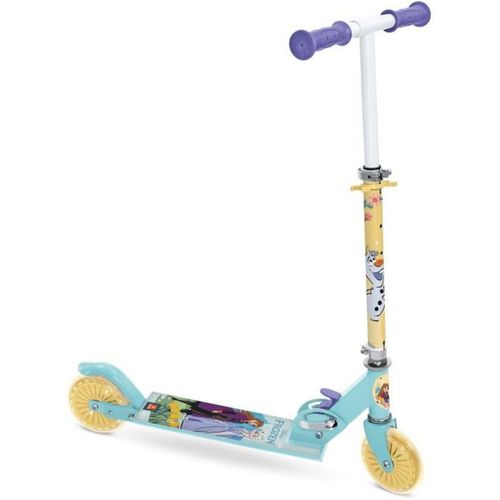 Trottinette Pliable 2 Roues La Reine Des Neiges - Guidon Réglable, Deck Alu Antidérapant
