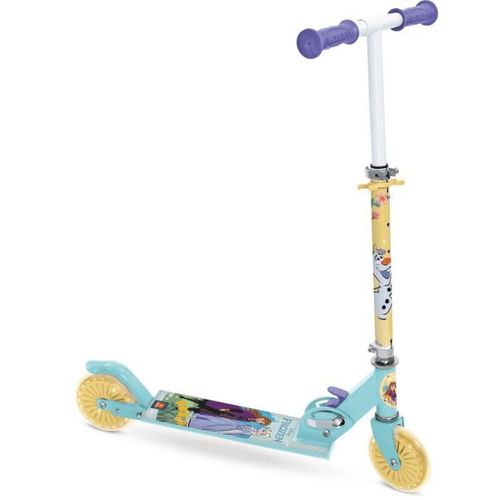 Trottinette Pliable 2 Roues La Reine Des Neiges - Guidon Réglable, Deck Alu Antidérapant