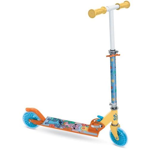 Trottinette Pliable Stitch 2 Roues Enfant - Guidon Réglable 60,5–79 Cm, 50 Kg