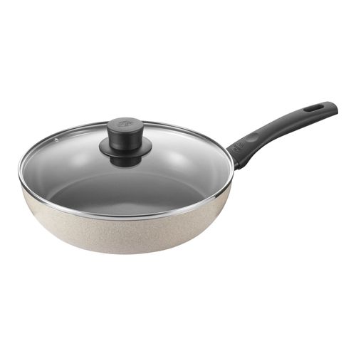 Sauteuse Avec Couvercle LEDro, 28 Cm, Aluminium, Revêtement Céramique, Sable