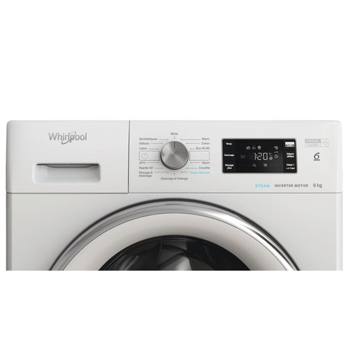 Lave-linge hublot WHIRLPOOL FFBB9469CVFR 9kg Blanc