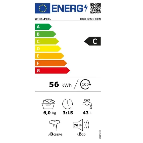 Lave-linge Top 6 kg 1200 trs/mn - Tdlr6242sfrn