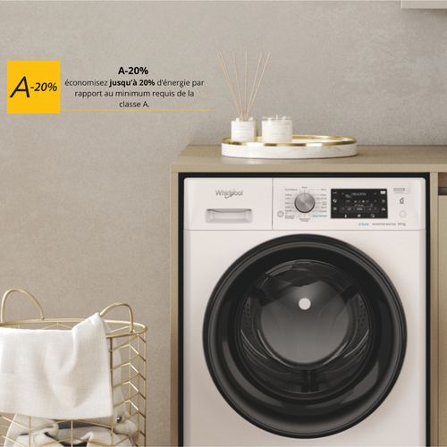 Lave-linge hublot WHIRLPOOL FFB10489WVFR 10kg vue d'ambiance 1