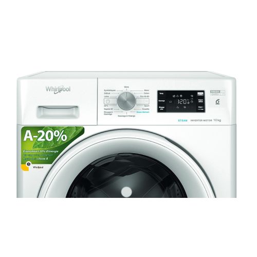 Lave-linge hublot WHIRLPOOL FFB10489WVFR 10kg vue détaillée