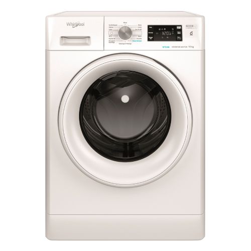 Lave-linge hublot WHIRLPOOL FFB10489WVFR 10kg vue de face