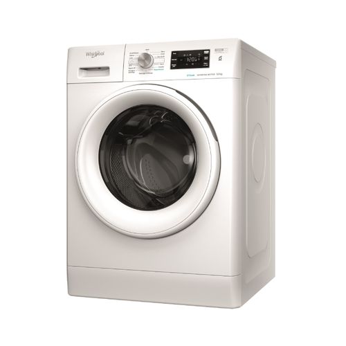 Lave-linge hublot WHIRLPOOL FFB10489WVFR 10kg vue de profil