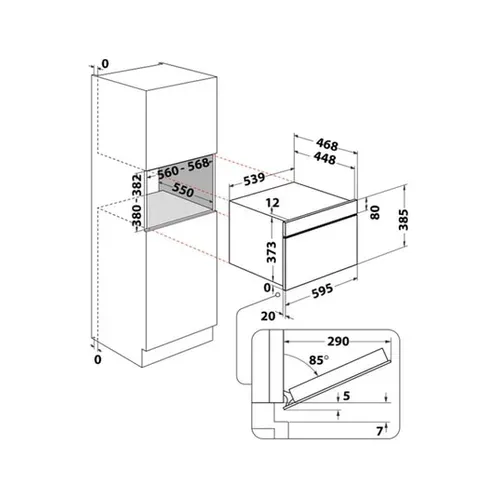 Micro-ondes Gril Encastrable 31l 2400w - Wmd4i4mxf