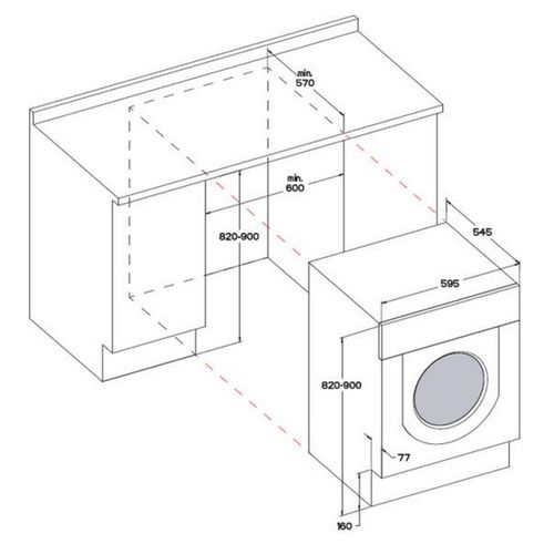 Lave-linge Séchant Intégrable 60 cm 7/5kg 1400 trs/mn E - Biwdwg751482eun