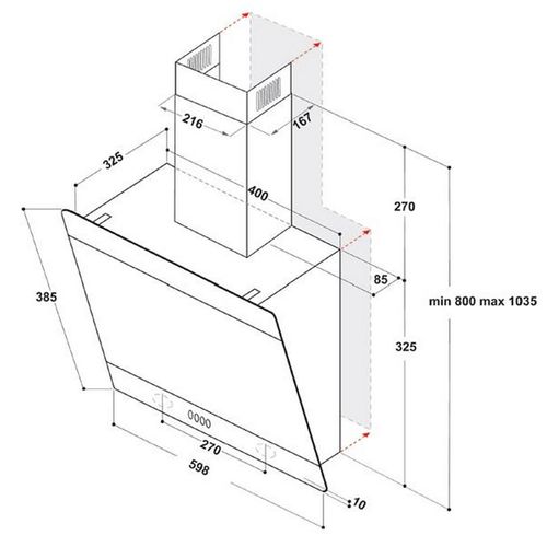 Hotte décorative WHIRLPOOL AKR62FLTK