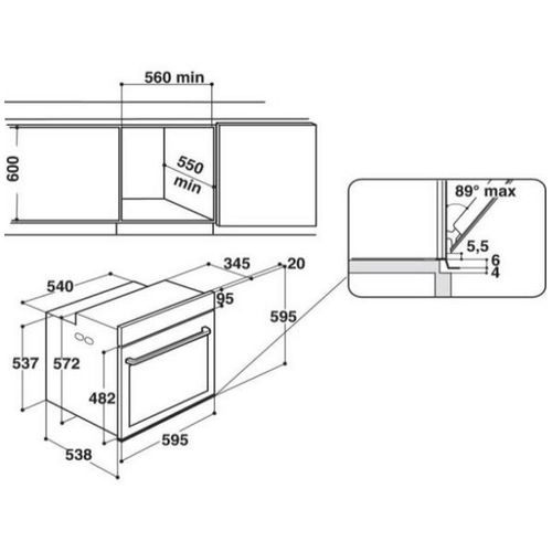 Four Intégrable Multifonction 73l 60cm A+ Pyrolyse Inox - W6om54s1p