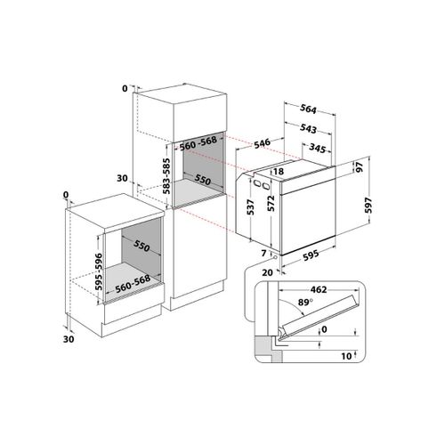 Four encastrable WHIRLPOOL WOI4S8PM1SWAF