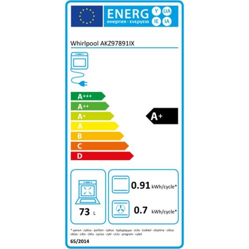 Four Encastrable Akz9 7891 Ix  73 L 2000 W Acier Inoxydable A+