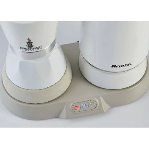 Cafetière Italienne Avec mousseur à Lait 500w Blanc - modèle 1344