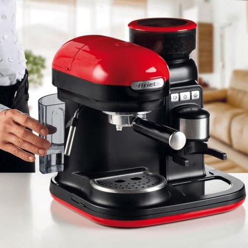 Machine à café avec broyeur Moderna Rouge - 1318