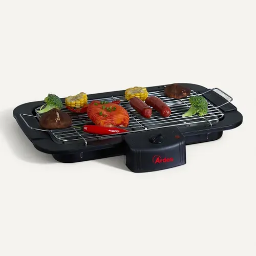Ardes Ar1b01 Barbecue Et Grill 2200 W Electrique Dessus De Table Noir, Chrome