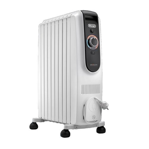Radiateur bain d'huile DE LONGHI TRD50820 Blanc vue de face