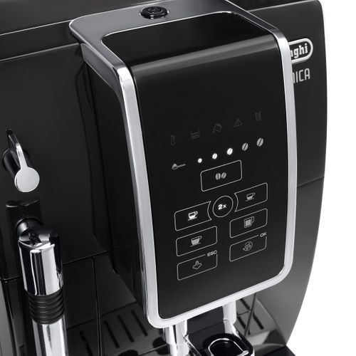 Expresso avec broyeur DELONGHI FEB35.15.B Dinamica noir vue de profil