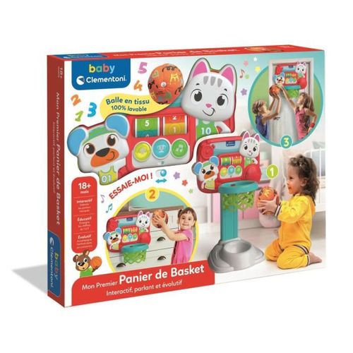 Mon Premier Panier De Basket Interactif Réglable - Éveil Dès 18 Mois