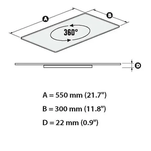 Plateau TV Rotatif Rotobase Elite M