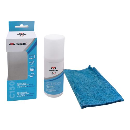 Nettoyant écran + chiffon MELICONI C150 vue de face