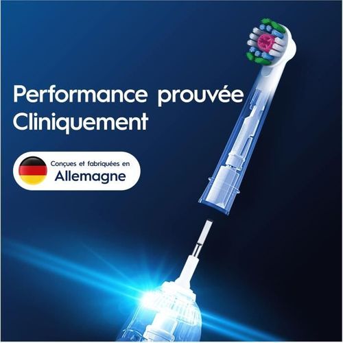 Brossettes Oral-b - 3d White - Pack De 8 Brossettes Pour Brosse à Dent Électrique