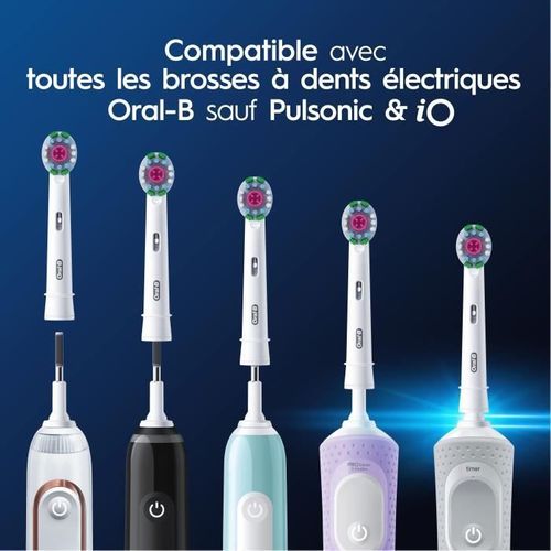 Brossettes Oral-b - 3d White - Pack De 8 Brossettes Pour Brosse à Dent Électrique