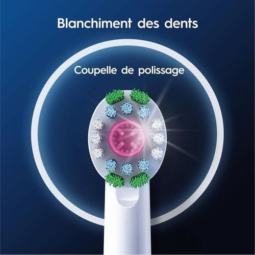 Brossettes Oral-b - 3d White - Pack De 8 Brossettes Pour Brosse à Dent Électrique