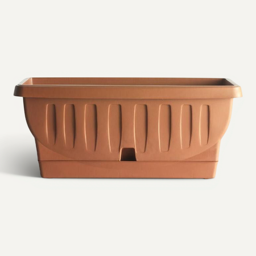 Jardinière "natura" - Terracotta - L 61 X L 29 X H 26 Cm