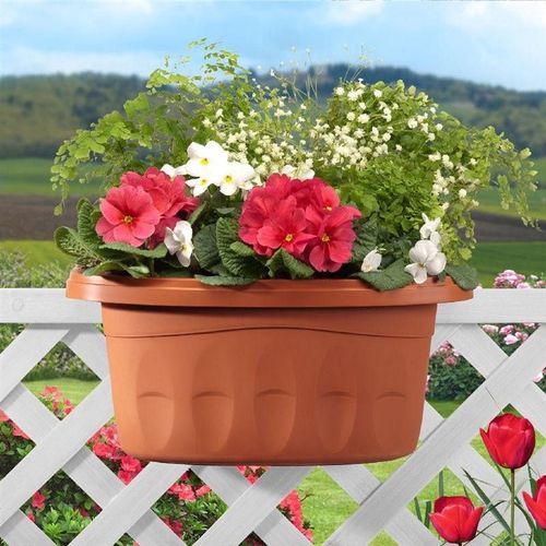 Double Jardinière - Klunia - 40 Cm - Terracotta