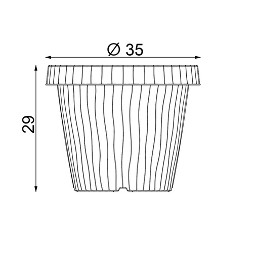 Pot De Fleurs "onda" En Plastique - Blanc - 16l