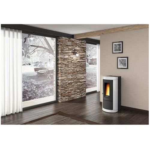 Poêle à Granulés De Bois 8kw Blanc Miettaevoblanc