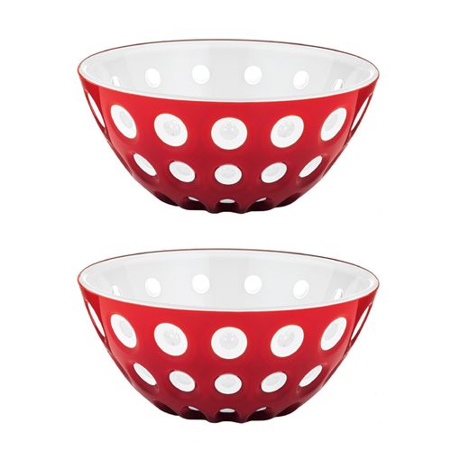 Lot De 2 Bols 12 Cm Le Murrine Rouge Et Blanc