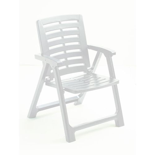 Lot De 4 Fauteuils De Jardin Pliants En Plastique Blanc